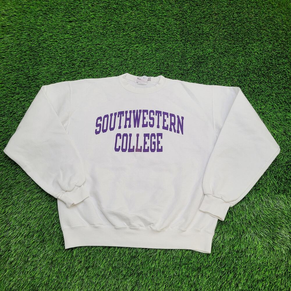 Vintage Champion Sweatshirt Womens Medium 22x24 White Y2K